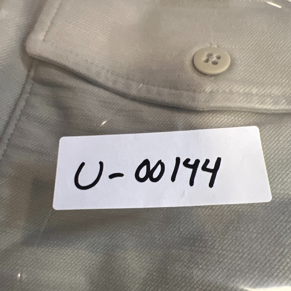 Duluth Trading Officers Slub Sateen Shirt Jac Mens 2XL Khaki Gray Work Layer - Picture 13 of 13